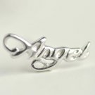 Angel Wording Earrings Stud in Sterling Silver