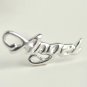 Angel Wording Earrings Stud in Sterling Silver
