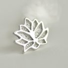 Cute Tiny Lotus Flower Earrings Stud in Sterling Silver