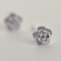 Tiny Daisy Flower Earrings Stud in Sterling Silver