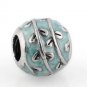 925 Sterling Silver Blue Vines Charm - fits European Beads Bracelets