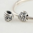 925 Sterling Silver Seashell Charm - fits European Beads Bracelets