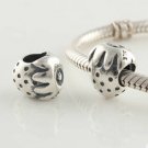 925 Sterling Silver Strawberry Charm - fits European Beads Bracelets