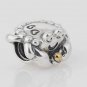 925 Sterling Silver Crab in Golden Bead Charm - fits European Beads Bracelets