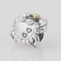 925 Sterling Silver Crab in Golden Bead Charm - fits European Beads Bracelets