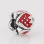 925 Sterling Silver Sweet Red Strawberries Charm - fits European Beads Bracelets