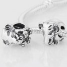 925 Sterling Silver Asian Elephant Charm - fits European Beads Bracelets