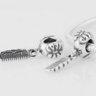 925 Sterling Silver Comb Pendant Charm - fits European Beads Bracelets