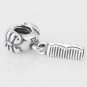 925 Sterling Silver Comb Pendant Charm - fits European Beads Bracelets