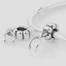 925 Sterling Silver Wishbone Pendant Charm - fits European Beads Bracelets