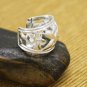 925 Sterling Silver Hollow Flower Design Cartilage Ear Cuff Wrap Clip On Earring