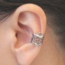 925 Antique Sterling Silver Rope Lace String Design Cartilage Ear Cuff Wrap Earring