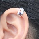 925 Sterling Silver Hollow Cross Cartilage Ear Cuff Wrap Clip On Earrings