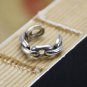 925 Sterling Silver Chain Link Cartilage Ear Cuff Wrap Clip On Earring