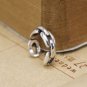 925 Sterling Silver Chain Link Cartilage Ear Cuff Wrap Clip On Earring