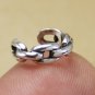 925 Sterling Silver Chain Link Cartilage Ear Cuff Wrap Clip On Earring