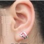 925 Sterling Silver Hollow Heart Shaped Cartilage Ear Cuff Wrap Clip On Earring