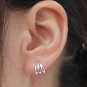 925 Sterling Silver Stylish 3 Band Design Cartilage Ear Cuff Wrap ClipOn Earring