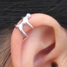 925 Sterling Silver Climbing Man Cartilage Ear Cuff Wrap Around Clip On Earring