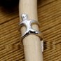 925 Sterling Silver Climbing Man Cartilage Ear Cuff Wrap Around Clip On Earring