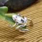 925 Sterling Silver Jumping Frog Cartilage Ear Cuff Wrap Clip On Earring