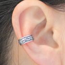 925 Sterling Silver Wave Tribal Design Cartilage Ear Cuff Wrap Clip On Earring