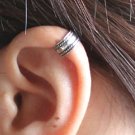 925 Sterling Silver Bali Style Design Cartilage Ear Cuff Wrap Clip On Earring