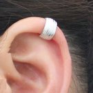 925 Sterling Silver Swirl Design Cartilage Ear Cuff Wrap Clip On Earring