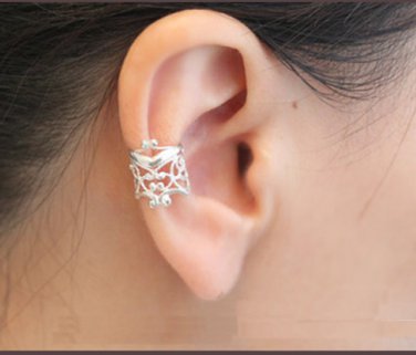 925 Sterling Silver Rope Lace String Design Cartilage Ear Cuff Wrap Earring