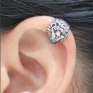 925 Sterling Silver Gorgeous Lion Head Cartilage Ear Cuff Wrap Clip On Earring