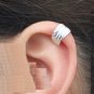 925 Sterling Silver Wrap Around Leaf Feather Cartilage Ear Cuff Clip On Earring