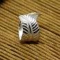 925 Sterling Silver Wrap Around Leaf Feather Cartilage Ear Cuff Clip On Earring