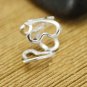 925 Sterling Silver Hearts Ladies Sensual Cartilage Ear Cuff Wrap Clip On Earring