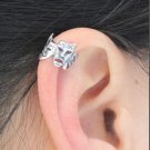 925 Sterling Silver Drama Mask Cartilage Ear Cuff Wrap Clip On Earring