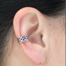 925 Sterling Silver 6mm Wide Chain Link Cartilage Ear Cuff Wrap Clip On Earrings