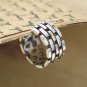 925 Sterling Silver 6mm Wide Chain Link Cartilage Ear Cuff Wrap Clip On Earrings