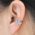 925 Sterling Silver Bat Wrap Around Cartilage Ear Cuff Clip On Earring