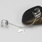 925 Sterling Silver Chain Dolphin Earring Wrap Clip On Ear Cuff