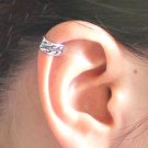 925 Sterling Silver Ocean Wave Design Earring Wrap Clip On Ear Cuff