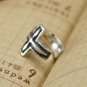 925 Sterling Silver Unique Cross Wrap Around Earring Clip On Ear Cuff