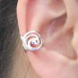 925 Sterling Silver Cloud Design Earring Wrap Clip On Ear Cuff