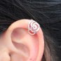 925 Sterling Silver Cloud Design Earring Wrap Clip On Ear Cuff