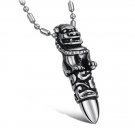316L Titanium Stainless Steel Lion Totem Pendant Necklace