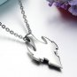 316L Titanium Stainless Steel Rock n' Roll Punk Cross Pendant Necklace