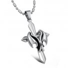 316L Titanium Stainless Steel Popular Men's Cross Pendant Necklace