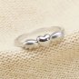 925 Sterling Silver Heart Angel Wing Ring Stacking Band