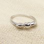 925 Sterling Silver Heart Angel Wing Ring Stacking Band