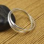 925 Sterling Silver Double Interlocking Ring Stacking Band