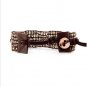 Black Onyx/Rose Gold Nuggets & Hearts - Chan Luu Inspired 5 Strands Row Leather Boho Cuff Bracelet