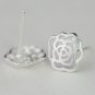 Openwork Rose Earring Stud in Matt Sterling Silver
